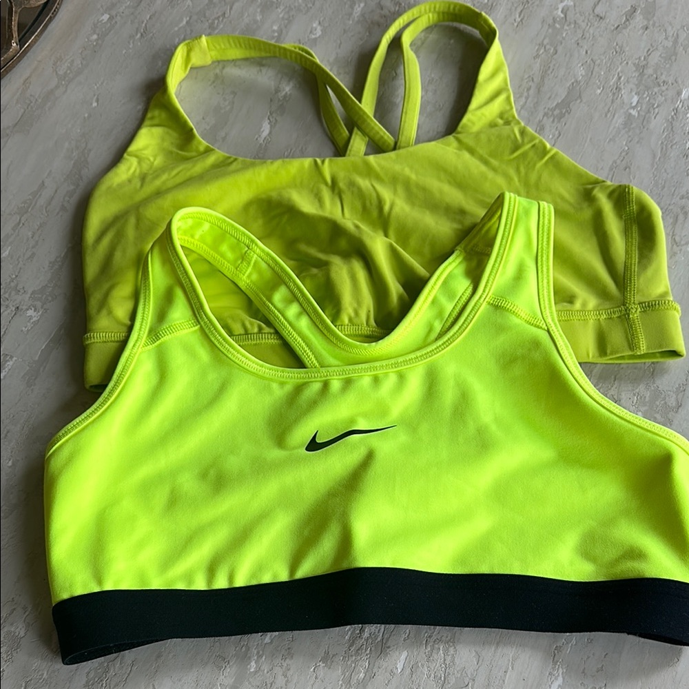 Nike Women's Neon Yellow Sports Bra